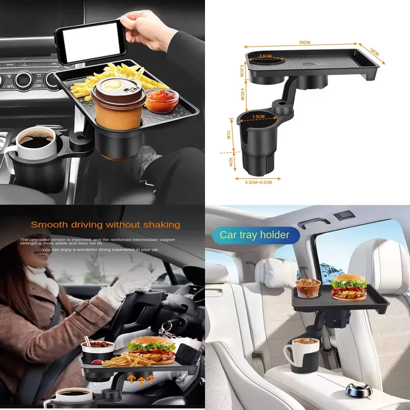 Food Snacks Drinks - Pembatas Cangkir Mobil Multifungsi dengan Meja