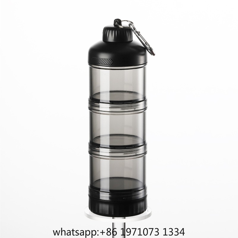 Food Snacks With Protein - Kotak Dispenser Bubuk 3 Lapis Portabel,