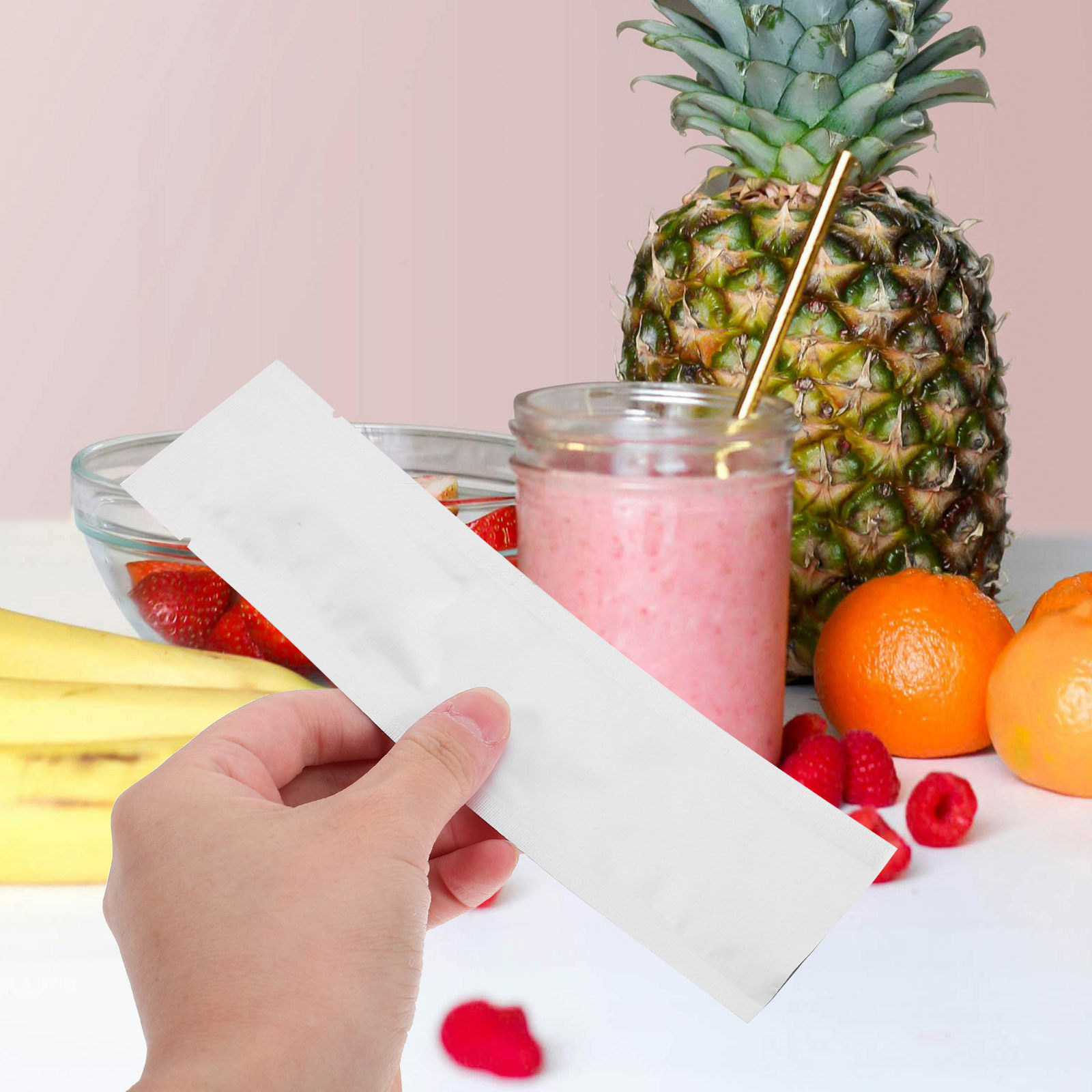Food Snacks With Protein - 100Pcs Kantong Penyegel Vakum Multi-Fungsi Penyimpanan