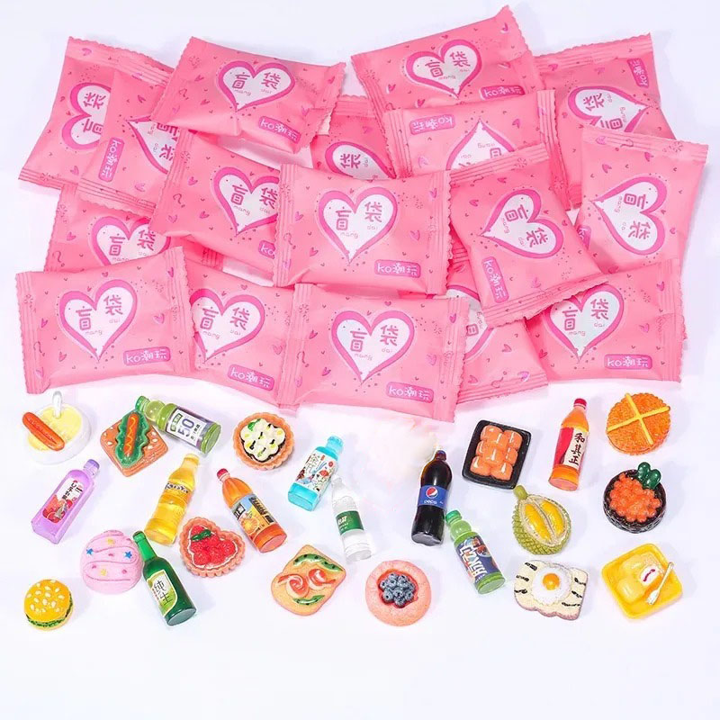 Food Snacks Drinks - Tas Bergaya Acak Mainan Makanan Miniatur