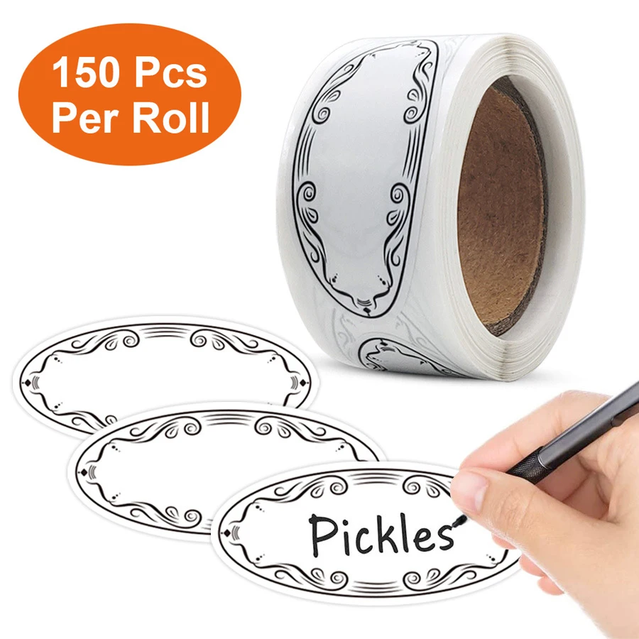 150 buah stiker oval berukuran - Foods X ulasan dan harga