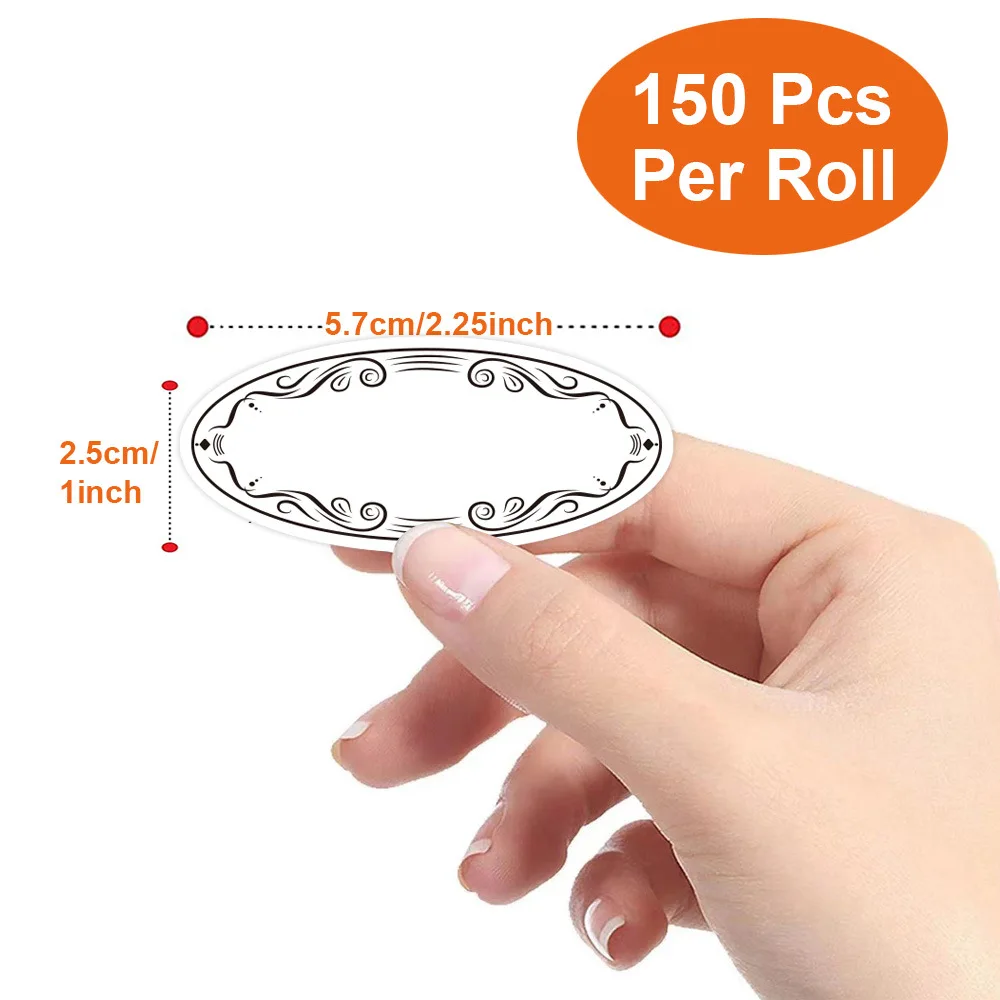 150 buah stiker oval berukuran - Foods X ulasan dan harga