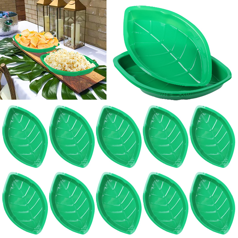 6 Buah Piring Daun Palem Hijau - Food Snacks That Are Green ulasan dan harga
