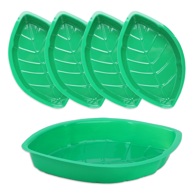 6 Buah Piring Daun Palem Hijau - Food Snacks That Are Green ulasan dan harga