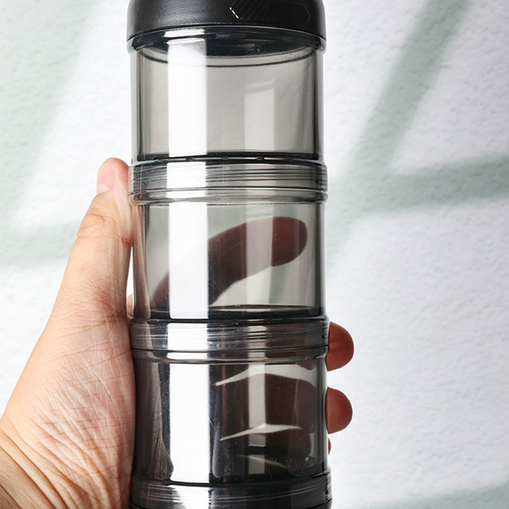 Kotak Dispenser Bubuk 3 Lapis  - Food Snacks With Protein ulasan dan harga